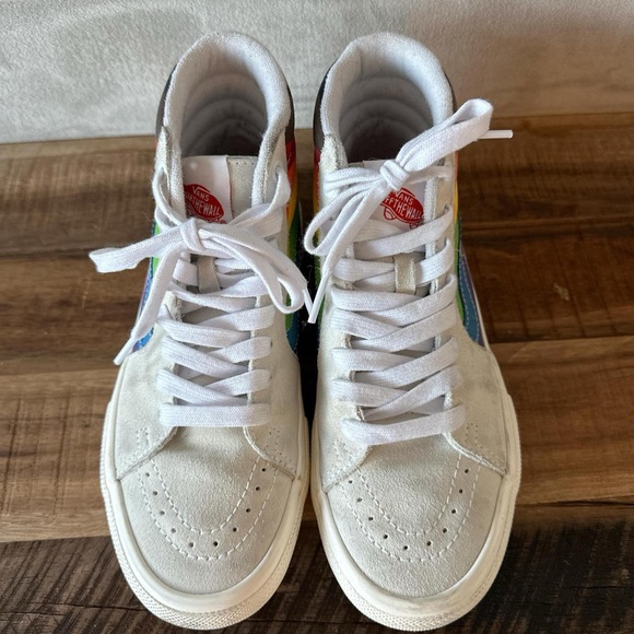 Vans Sk8-Hi High Top Rainbow Pride Skater Sneakers, Size 7W / 5.5M - Picture 4 of 5